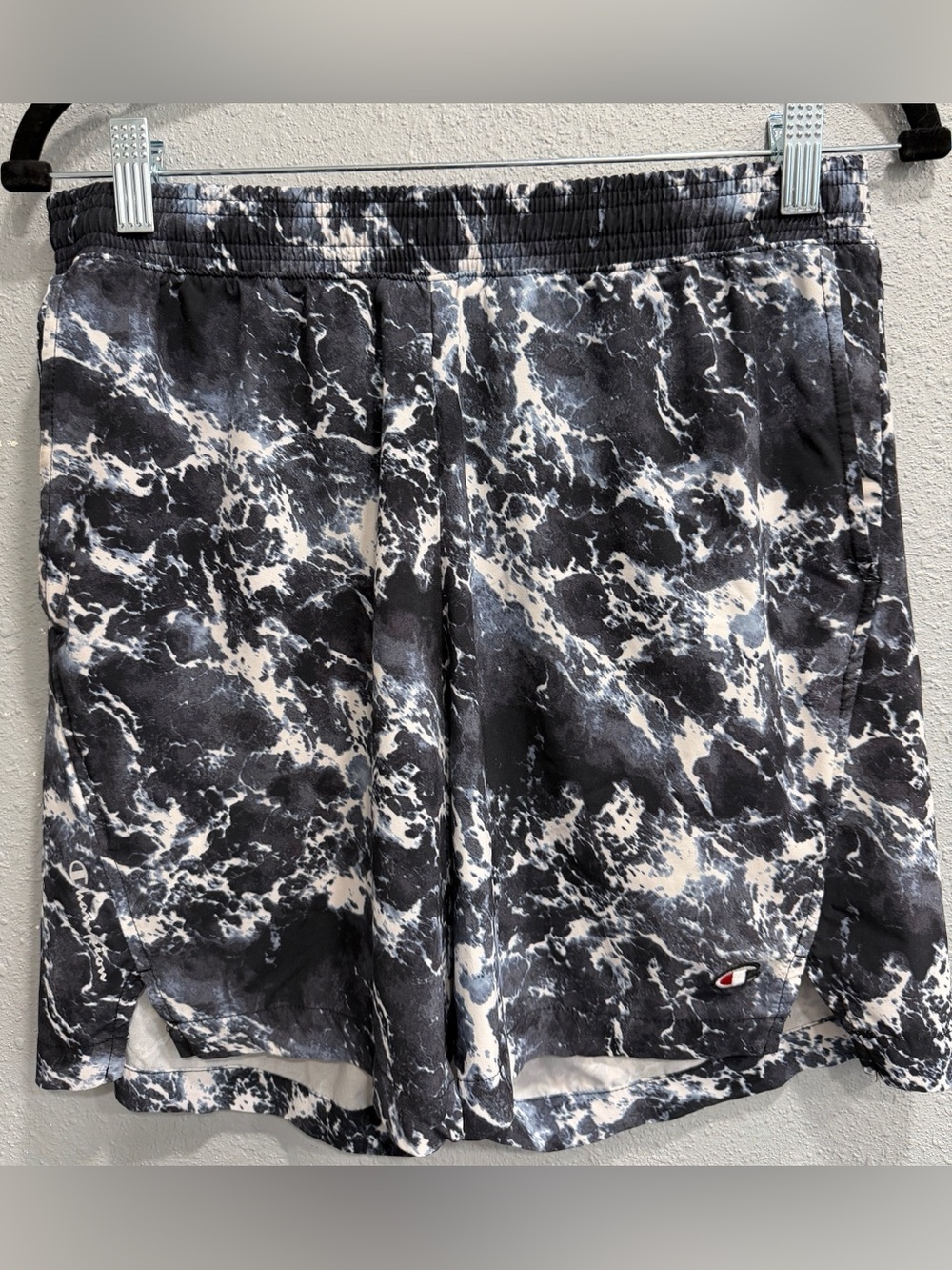 Champion | Men’s Black, Gray, White Athletic Shorts with Pockets, Size M
